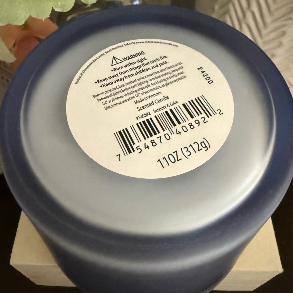 🆕🪷 CHESAPEAKE BAY MIND & BODY “SERENITY & CALM” 3-WICK JARRED CANDLE. (11 oz). - Picture 9 of 9